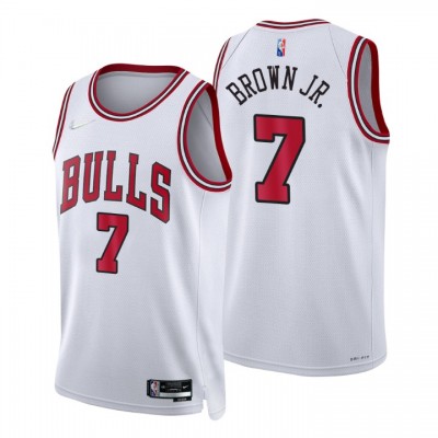 Nike Chicago Bulls #7 Troy Brown White Men's 2021-22 NBA 75th Anniversary Diamond Swingman Jersey - Association Edition Men's